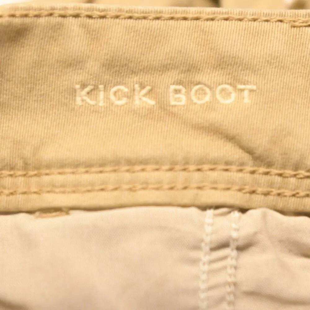 American Eagle Beige Stretch‎ Kick Boot Cut Jeans Womens 8 Long